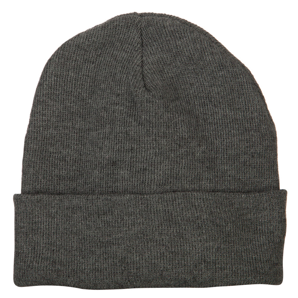 Big Size 12 Inch New Solid Color Long Cuff Beanie