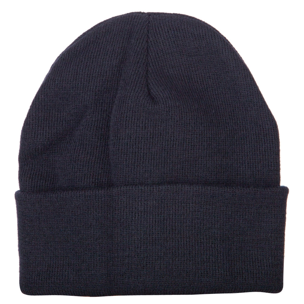 Big Size 12 Inch New Solid Color Long Cuff Beanie