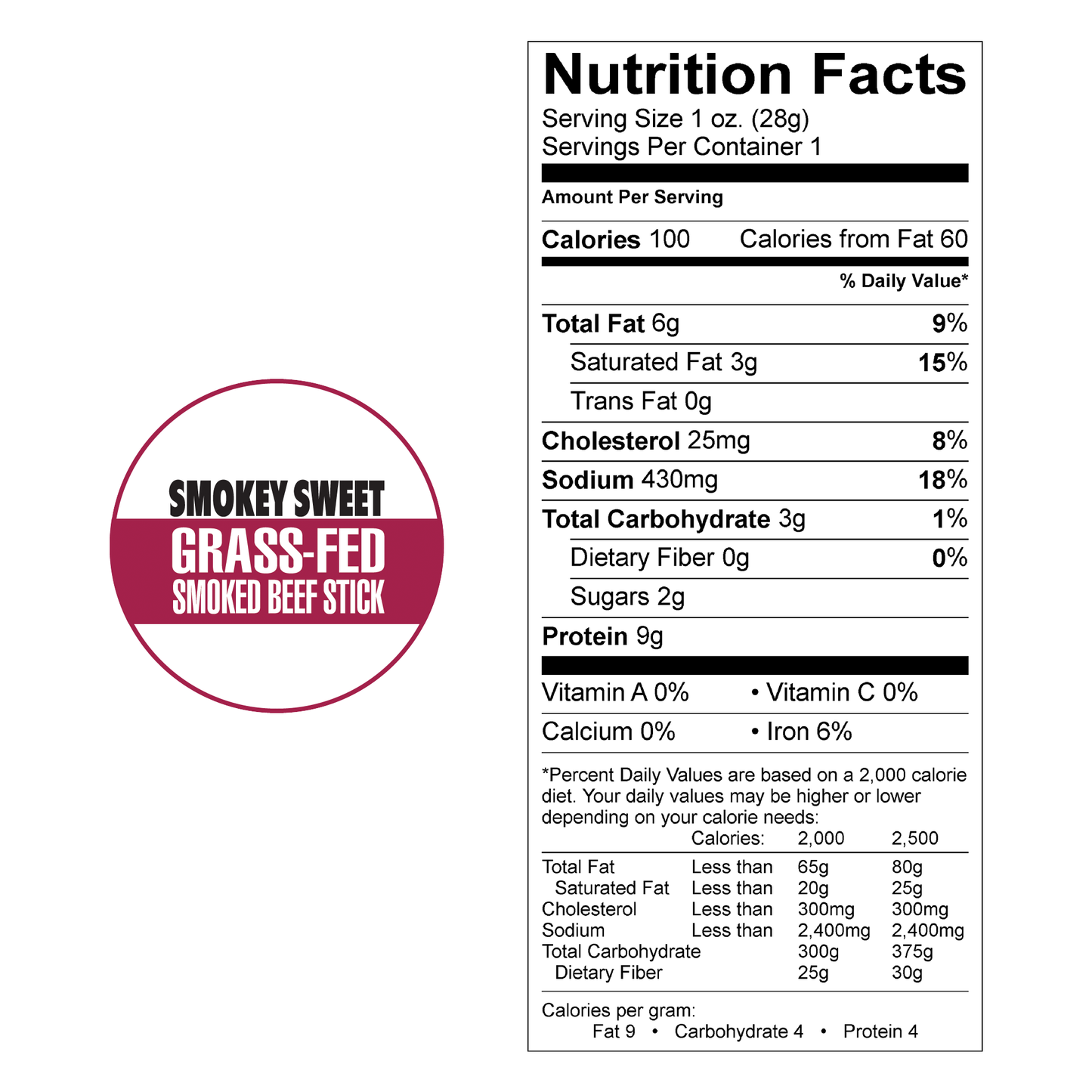 Smokey Sweet, 100% Grass-Fed Beef Bites, 8-oz Packages