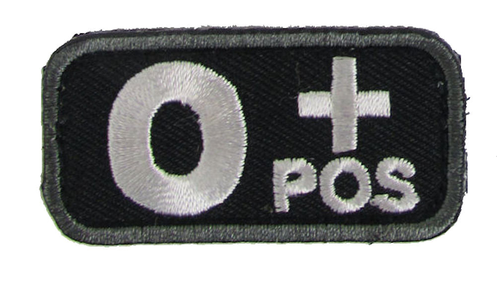 Blood Type Morale Patches with Hook Backing