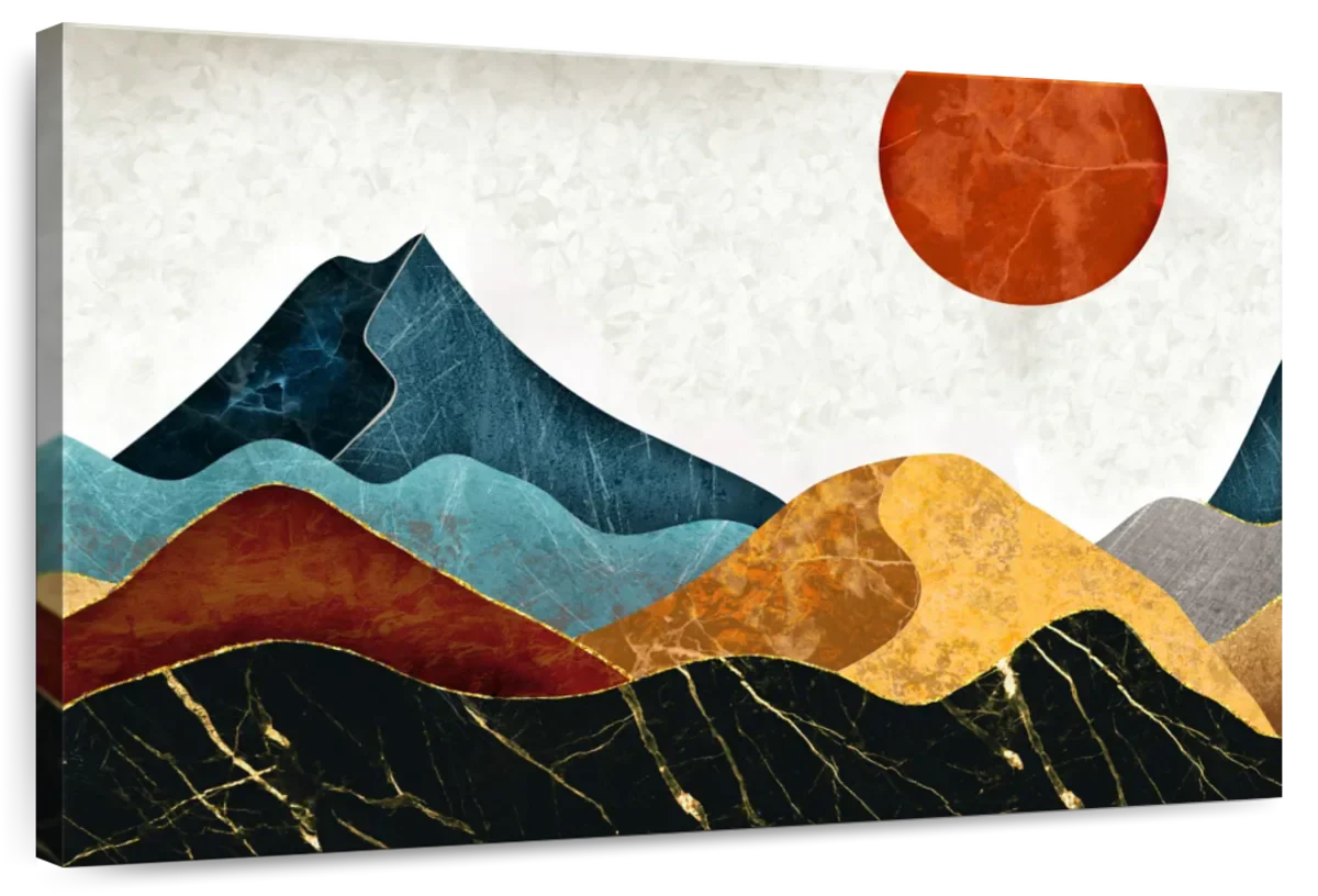 Abstract Marble Mountains Wall Art