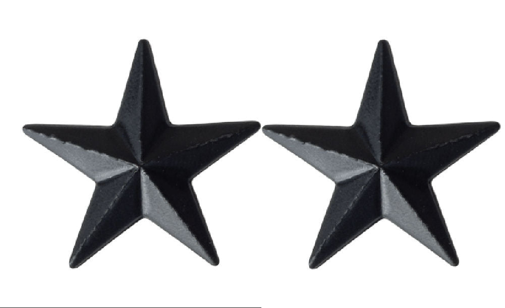 U.S. Army Black Metal Pin On Rank - Pair