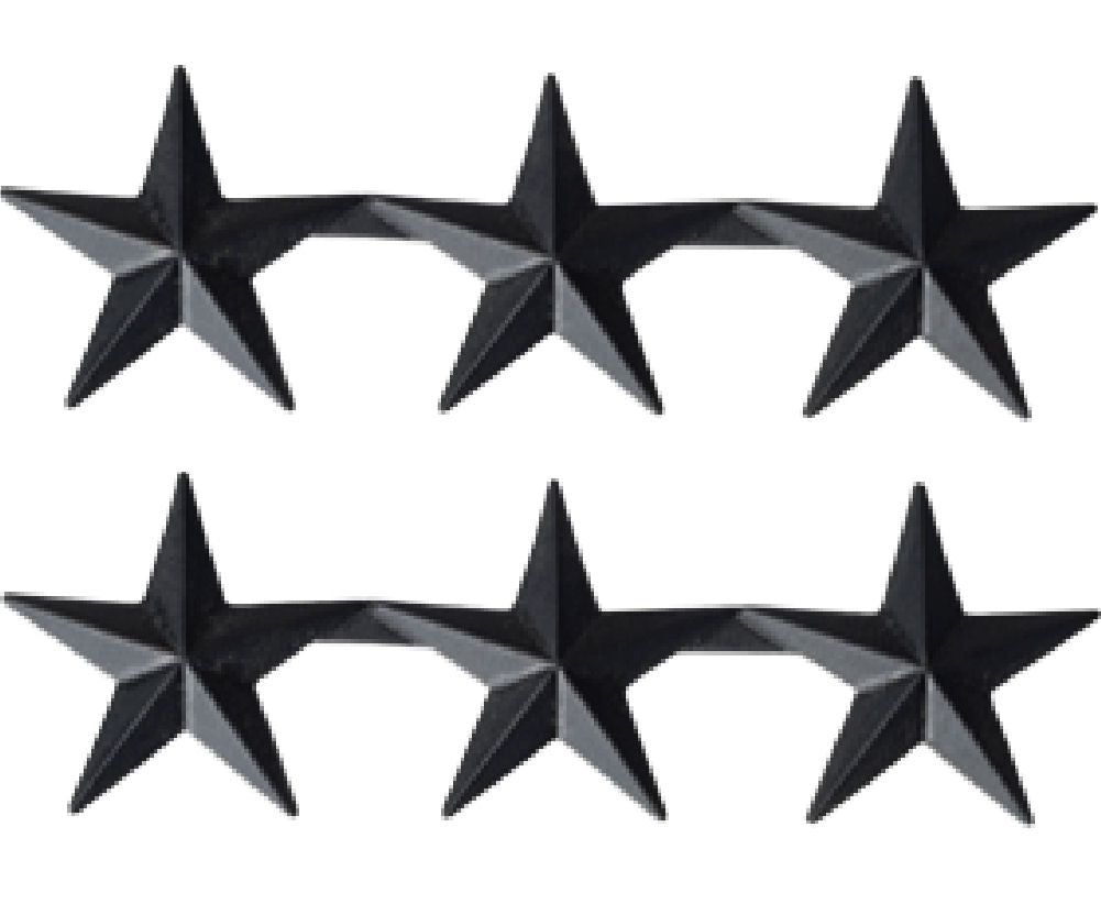 U.S. Army Black Metal Pin On Rank - Pair