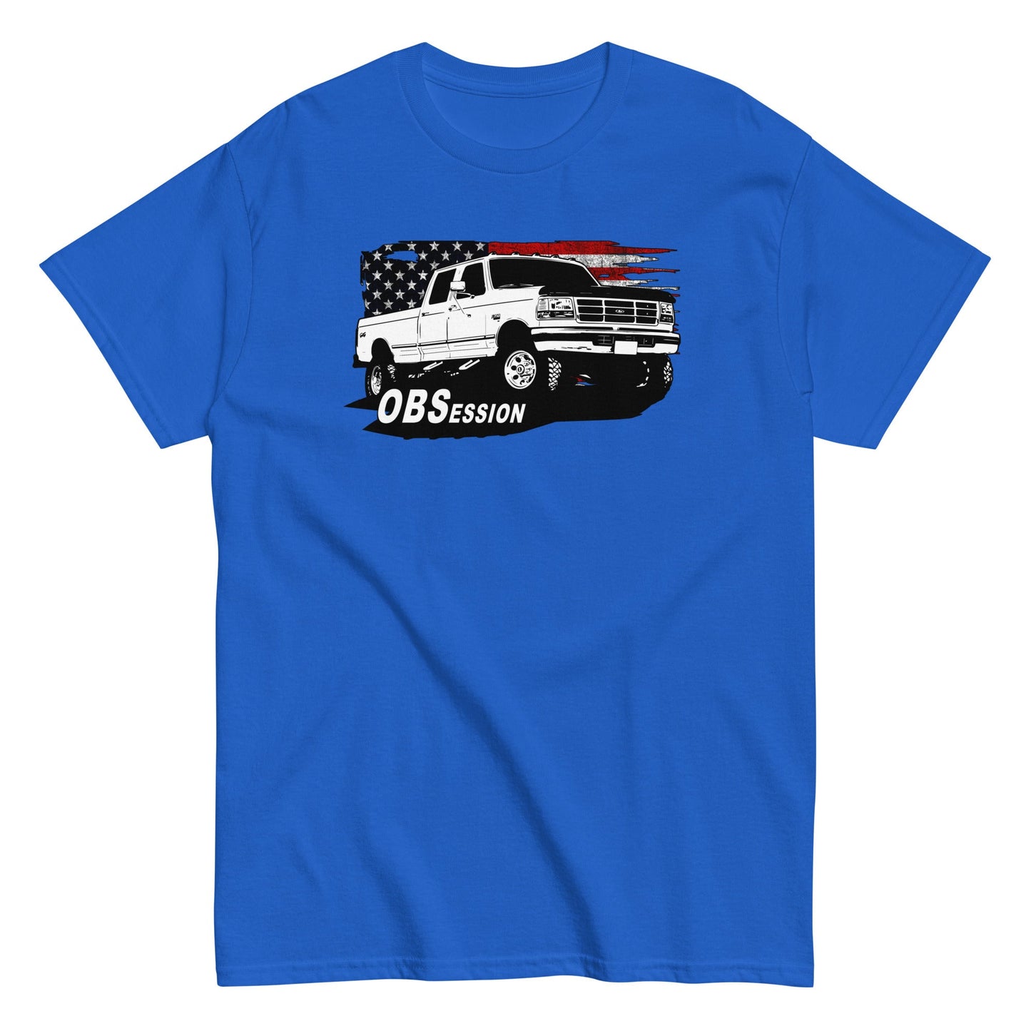 OBS Crew Cab Truck American Flag T-Shirt