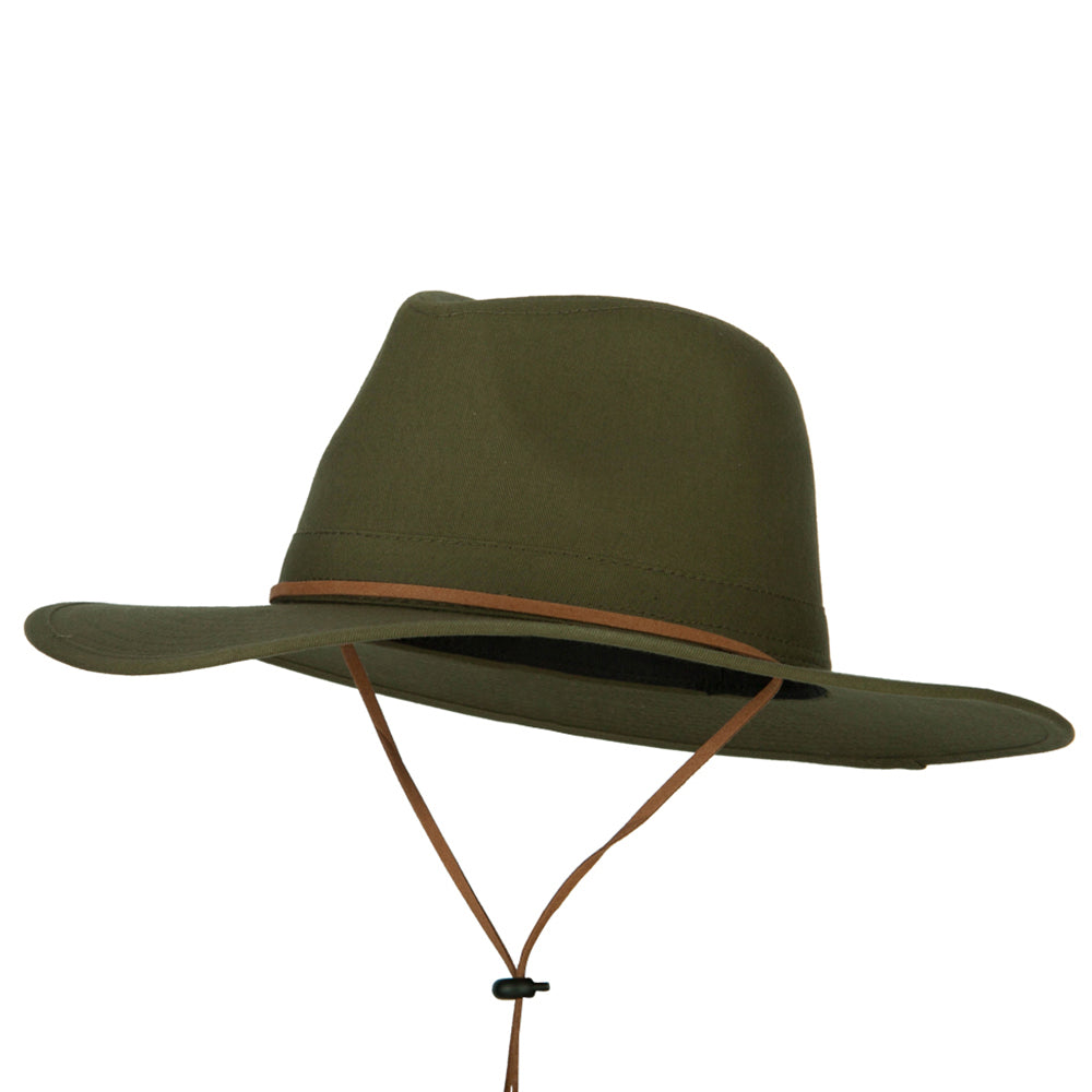 Men's Cotton Canvas Outback Style Fedora Hat