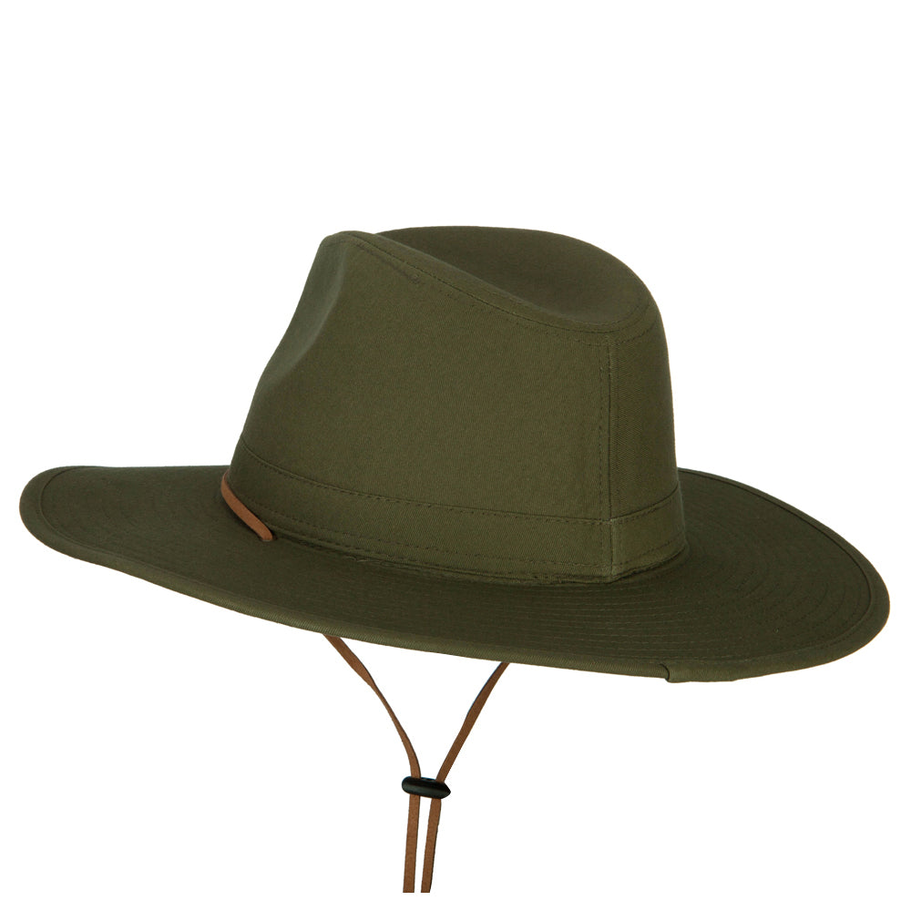 Men's Cotton Canvas Outback Style Fedora Hat