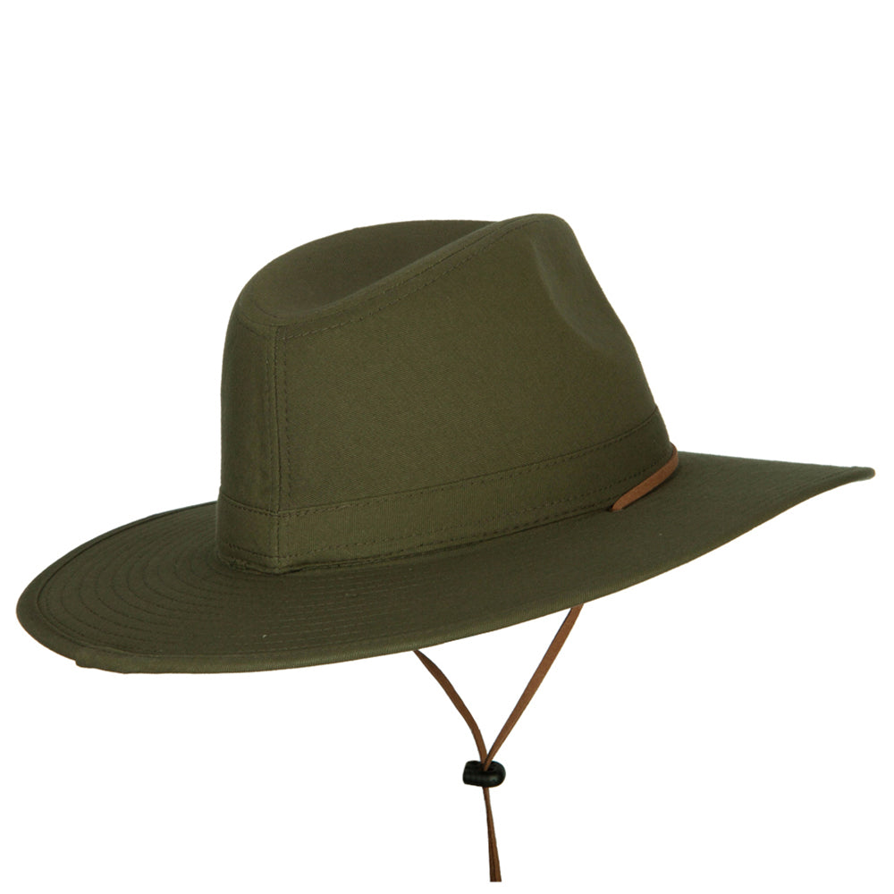 Men's Cotton Canvas Outback Style Fedora Hat