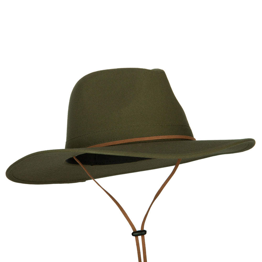Men's Cotton Canvas Outback Style Fedora Hat