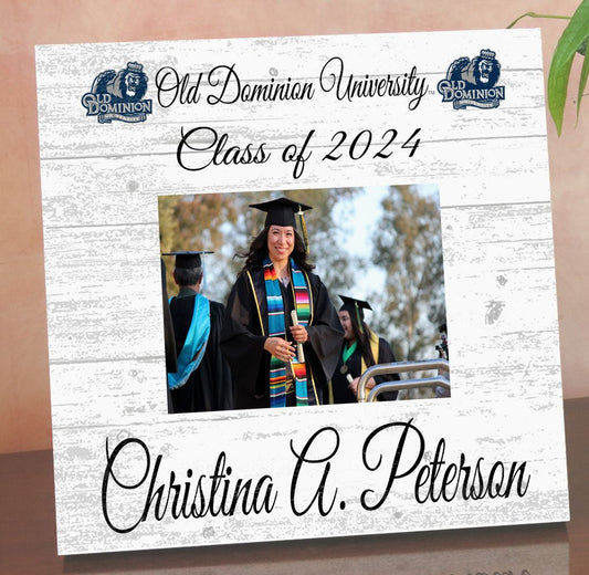 Old Dominion Personalized Graduation Picture Frame Plaque – Upload Your Photo, Name & Class Year – 10.5"x10.5"