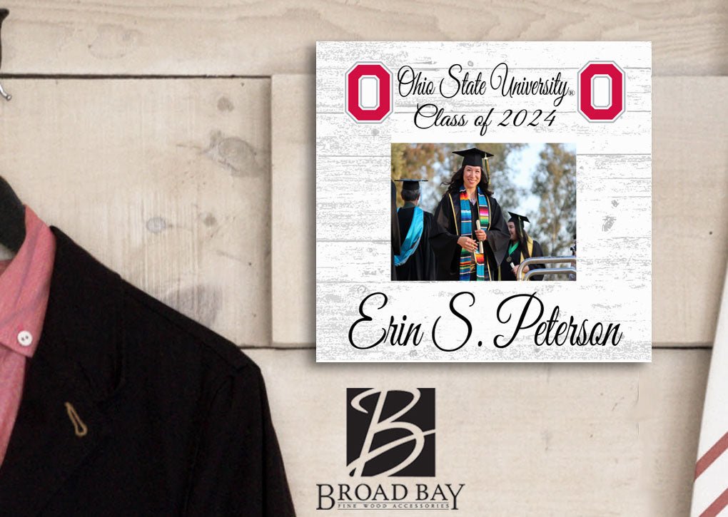 Ohio State Graduation Frame - OSU Class Year Picture Plaque - Custom - Upload Your Photo, Name & Class Year – 10.5"x10.5"