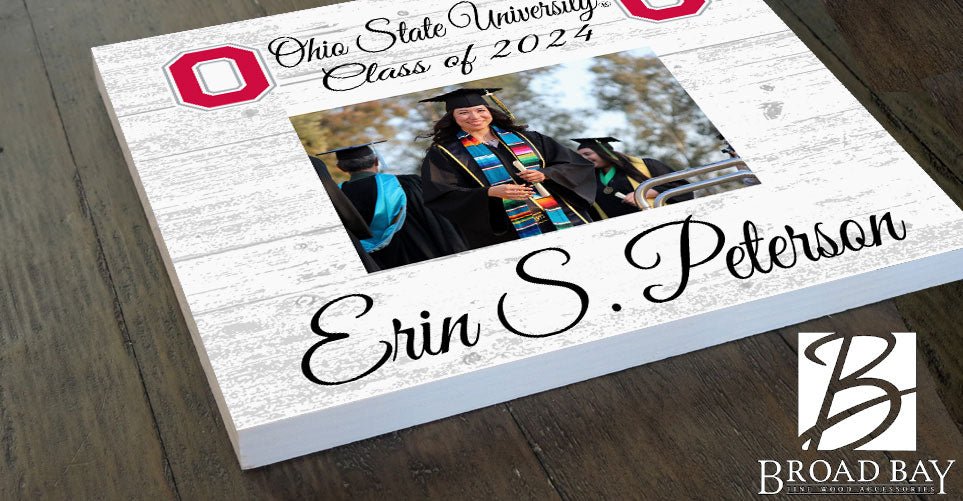 Ohio State Graduation Frame - OSU Class Year Picture Plaque - Custom - Upload Your Photo, Name & Class Year – 10.5"x10.5"