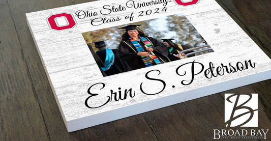 Ohio State Graduation Frame - OSU Class Year Picture Plaque - Custom - Upload Your Photo, Name & Class Year – 10.5"x10.5"
