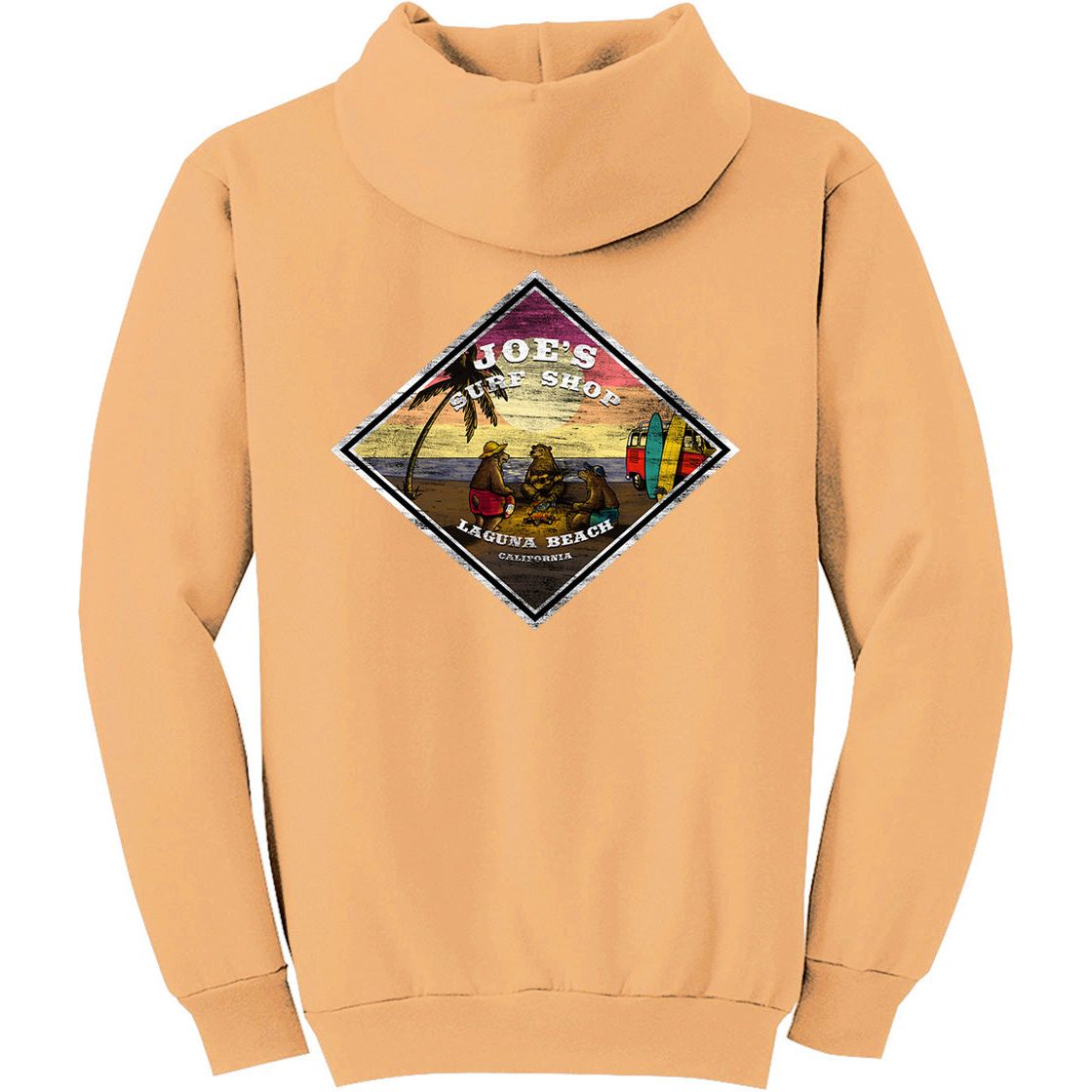 Joe's Surf Shop Three Bears on the Beach Pullover Surf Hoodie
