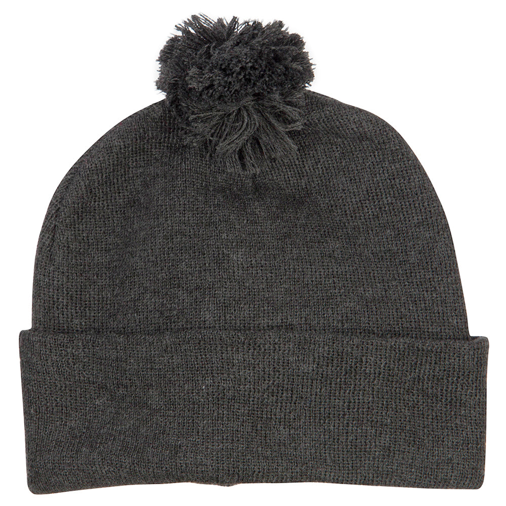Pom Acrylic Cuff Long Beanie