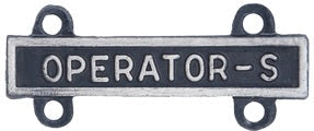 U.S. Army Qualification Bars for Marksmanship Qualification Badges - Silver Oxide Finish