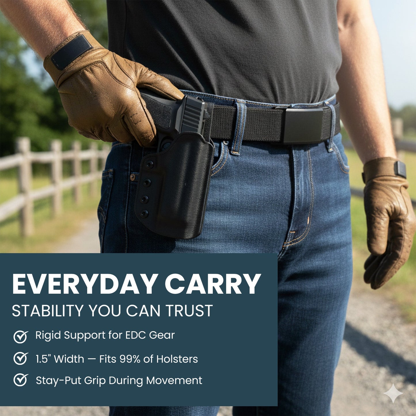 OPS 1.0 EDC Belt 1.5" Width Ballistic Nylon for Everyday Carry