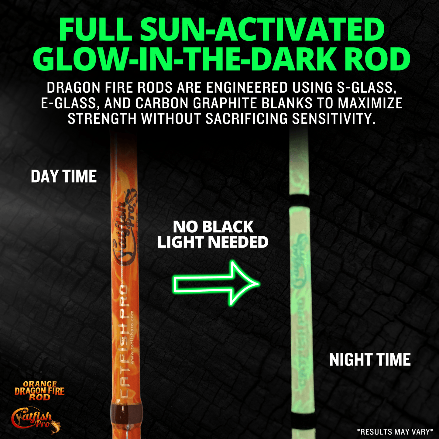 Orange Dragon Fire Casting Glow Rod