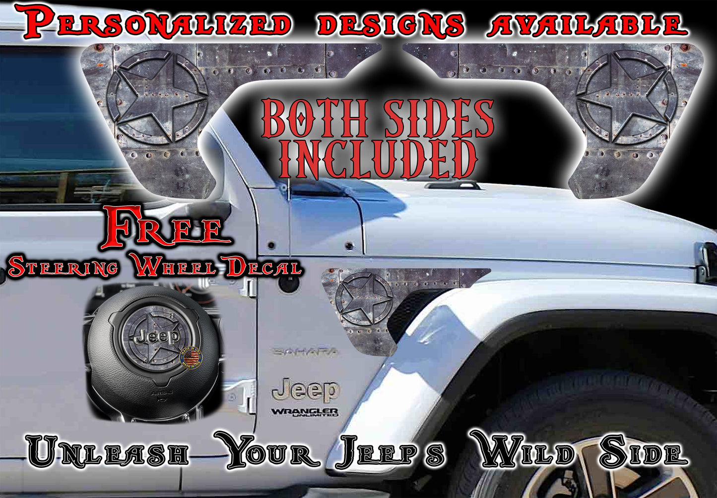 Airplane skin OM fender vent for the JL or JT 2018 or newer