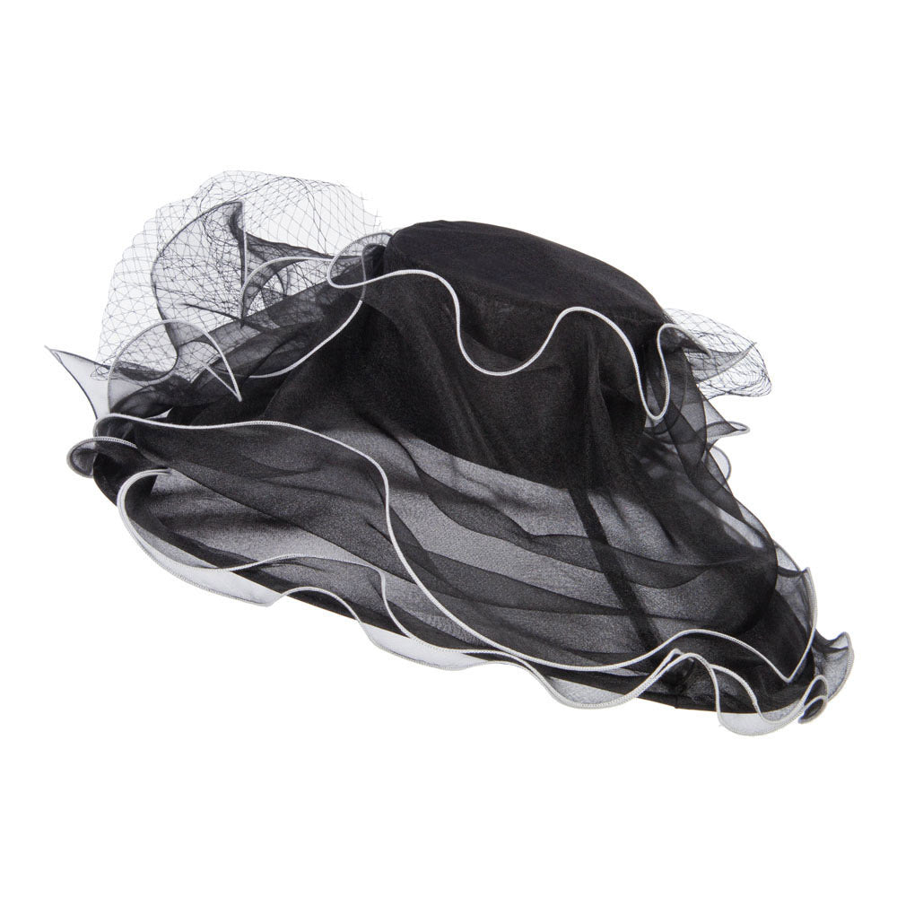 Flower with Net Organza Hat