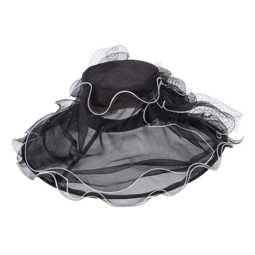 Flower with Net Organza Hat