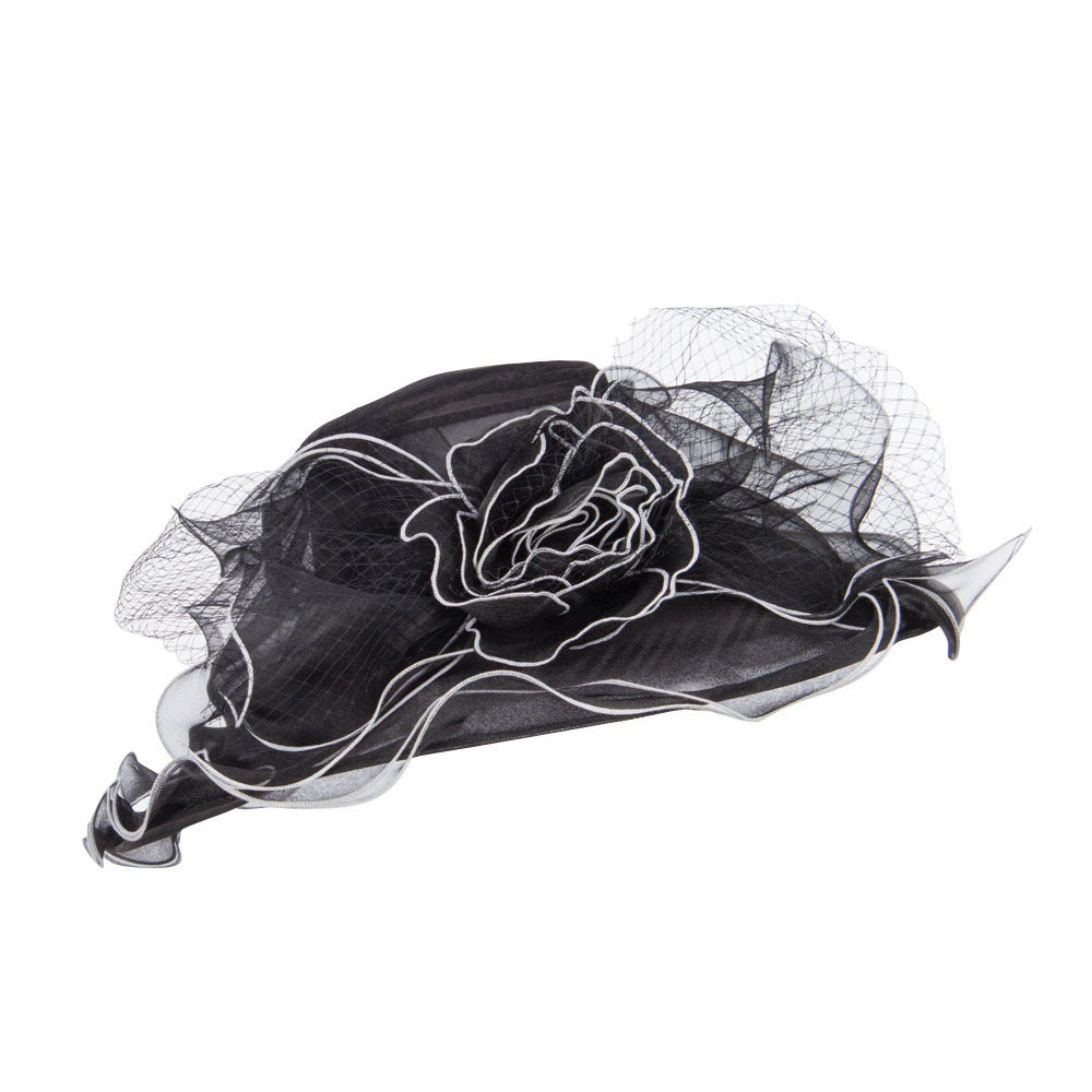 Flower with Net Organza Hat