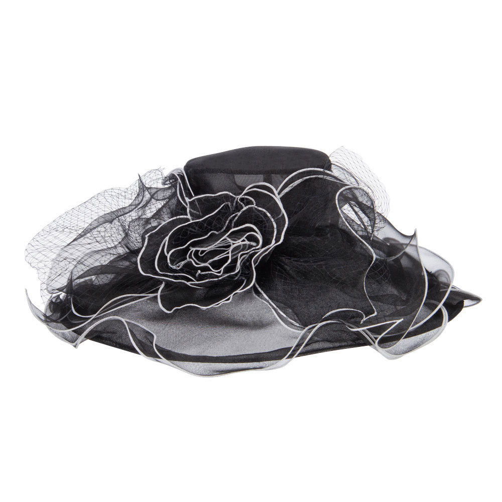 Flower with Net Organza Hat