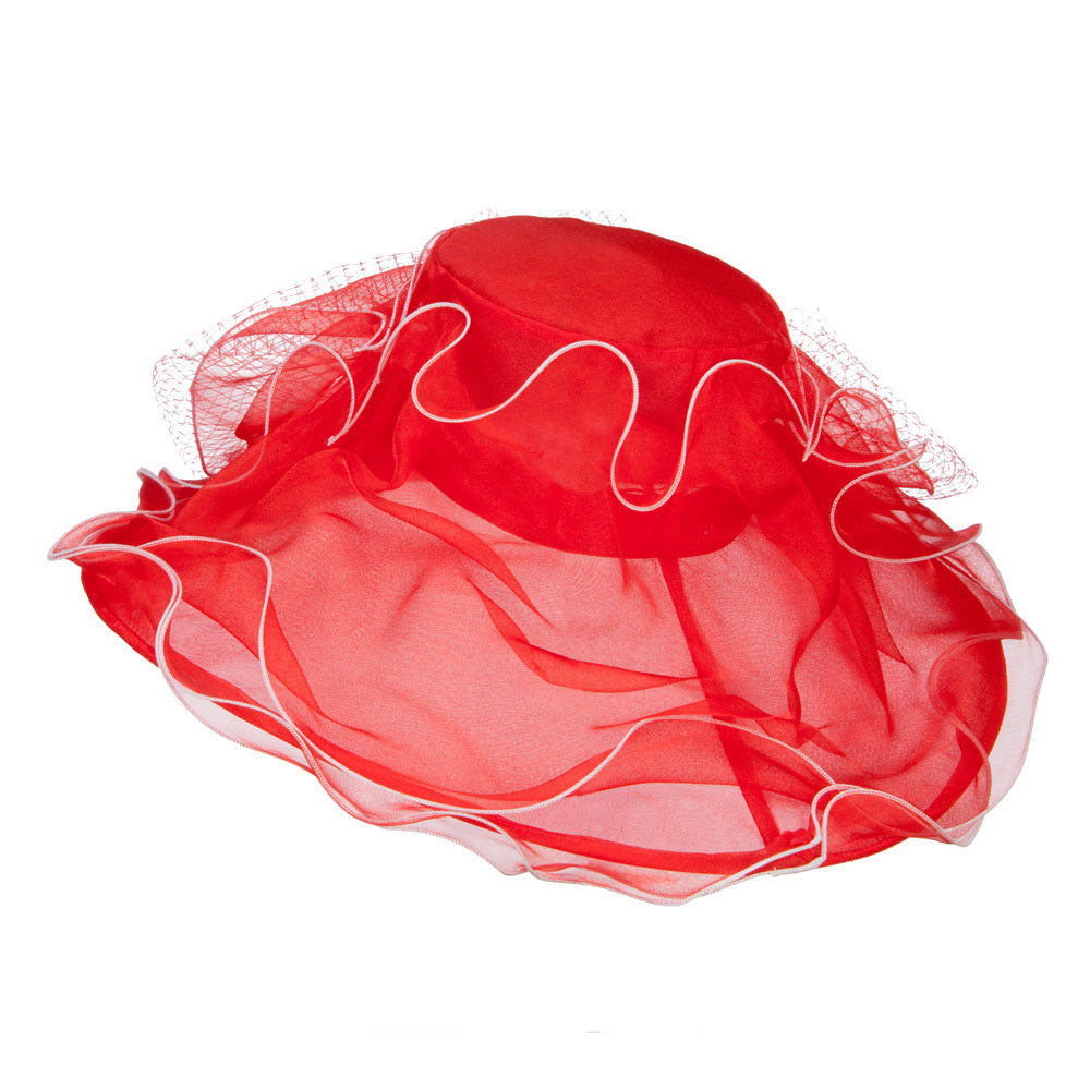 Flower with Net Organza Hat