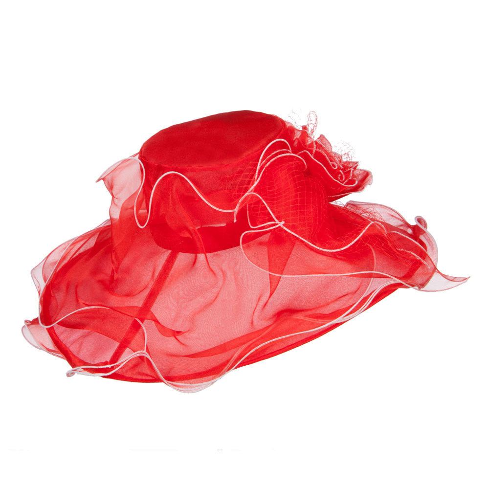 Flower with Net Organza Hat