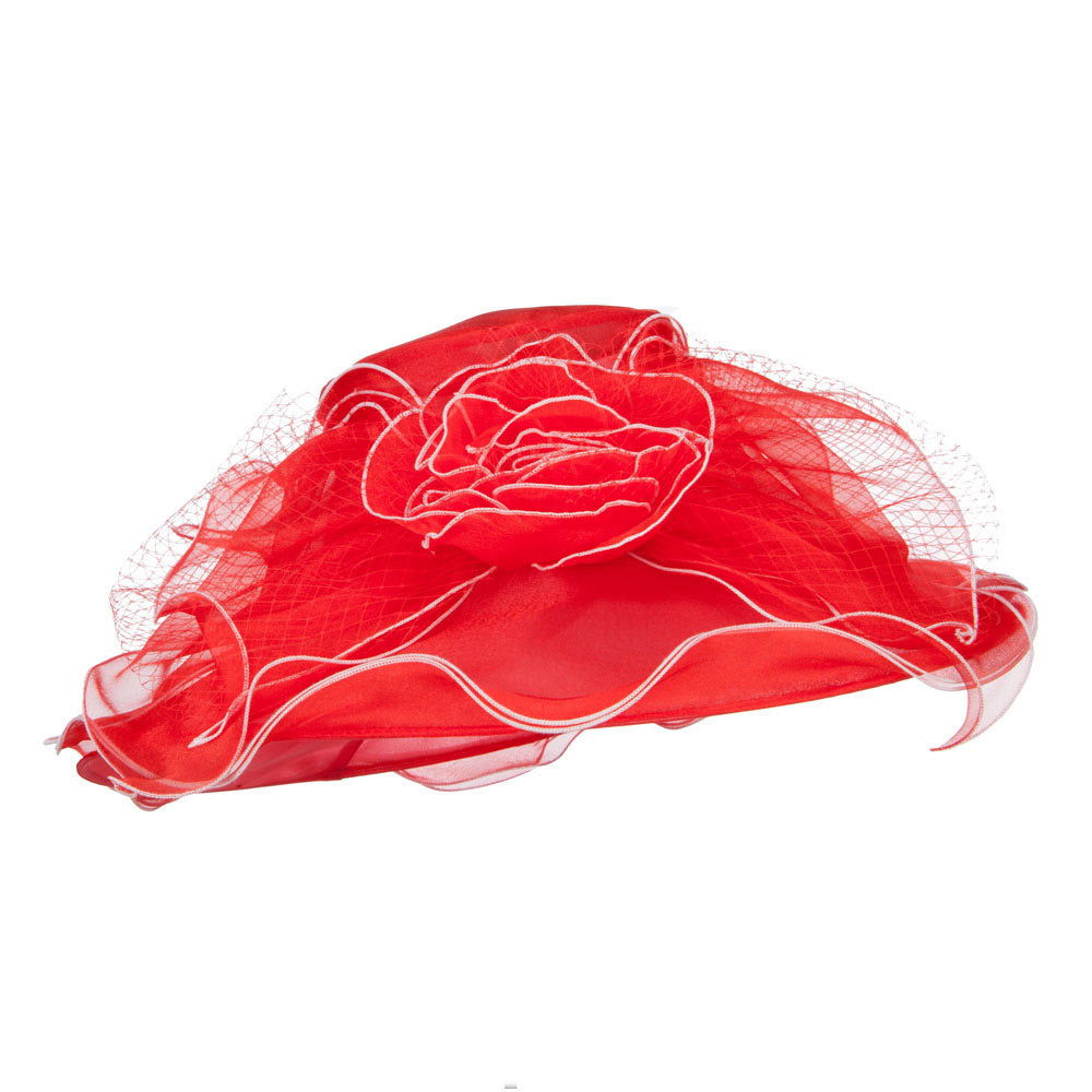 Flower with Net Organza Hat