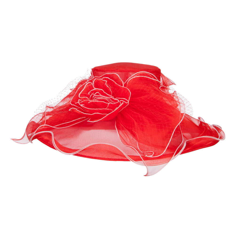 Flower with Net Organza Hat