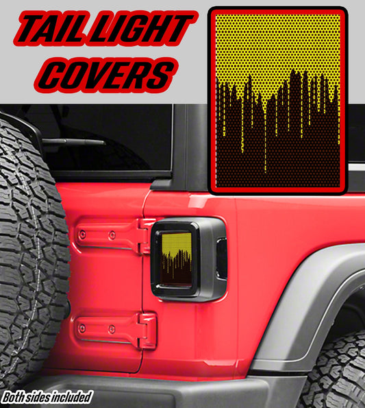 Yellow paint Taillight cover decal