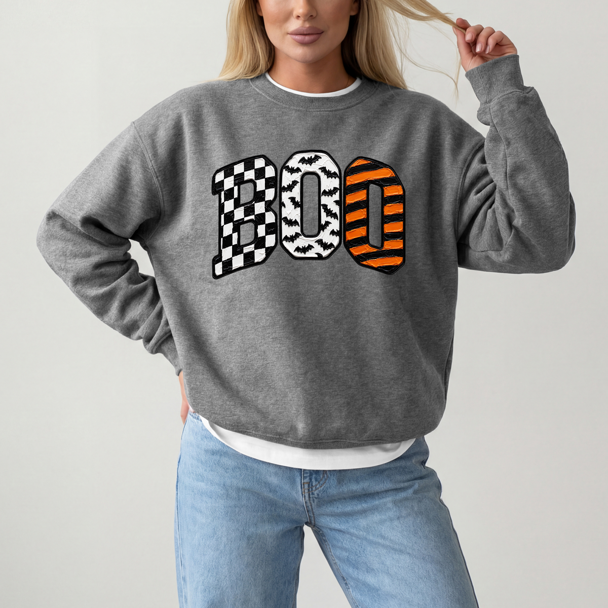 Painted Boo Crewneck Sweatshirt