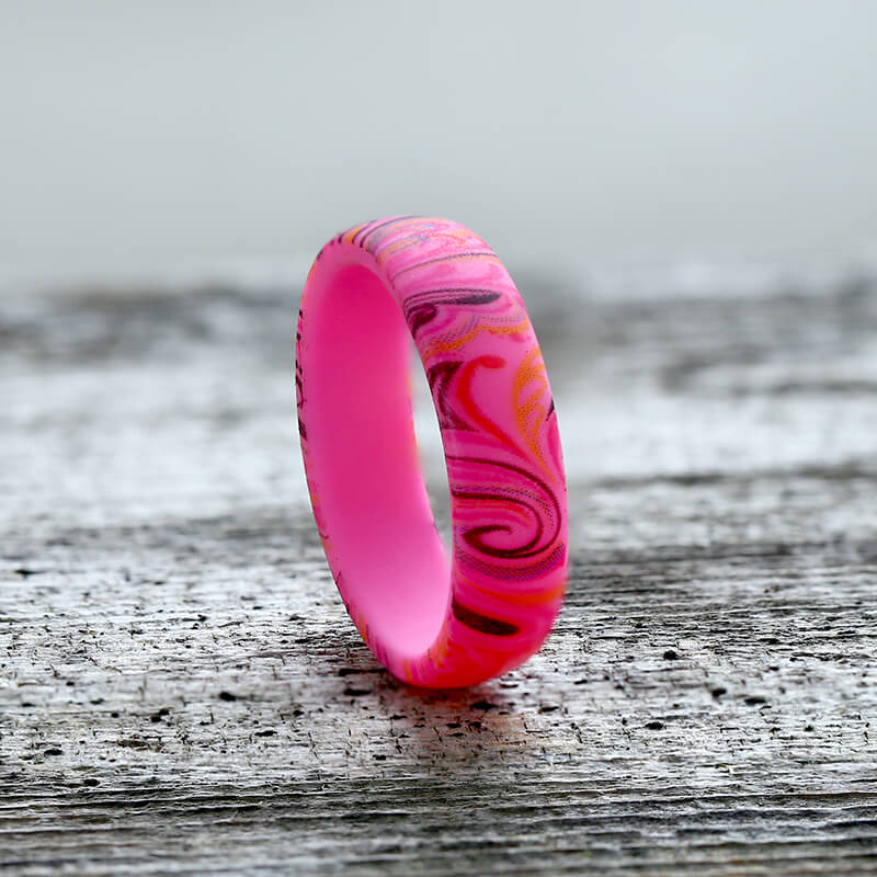Paisley Pattern Silicone Ring