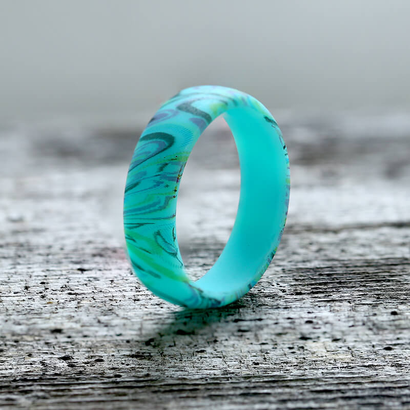 Paisley Pattern Silicone Ring