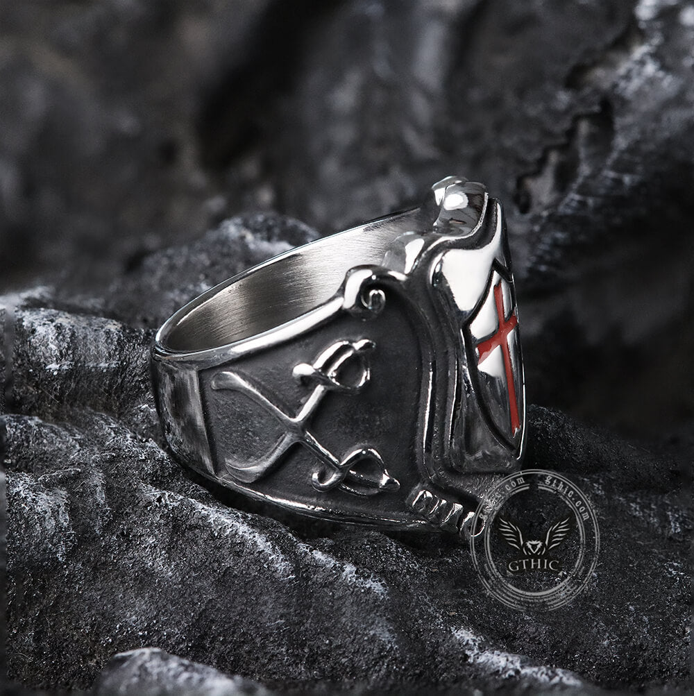 Paladin Shield Stainless Steel Ring