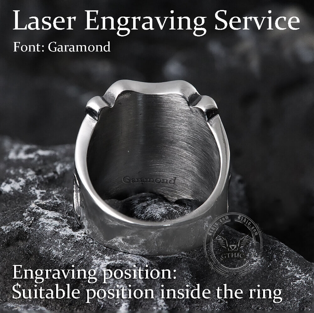 Paladin Shield Stainless Steel Ring