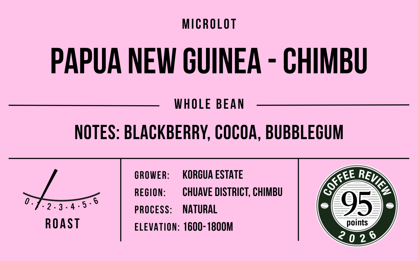 Papua New Guinea Chimbu Microlot, Light Roast - Special Release
