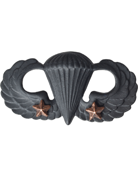 U.S. Army Parachutist Badge - Black Metal Pin-On