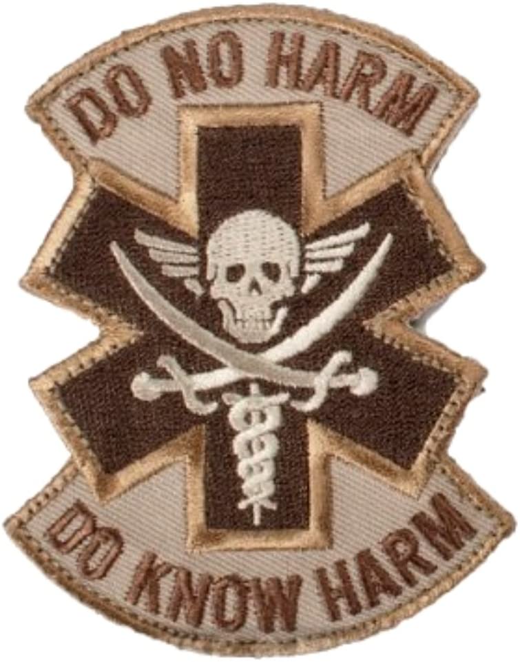 Do No Harm Morale Patch with Pirate Skull - Hook Fastener