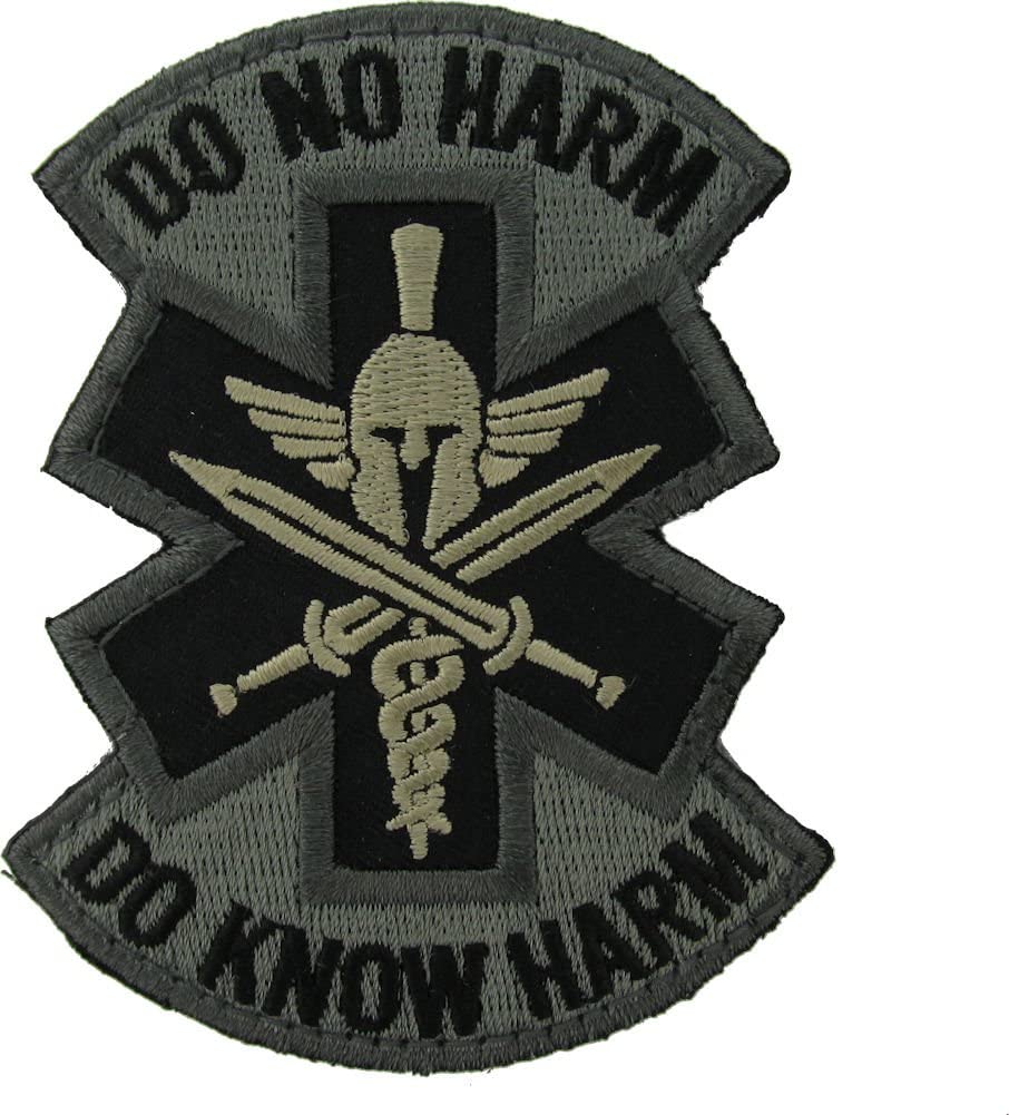 Do No Harm Morale Patch with Spartan Helmet- Hook Fastener