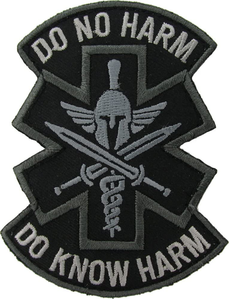 Do No Harm Morale Patch with Spartan Helmet- Hook Fastener
