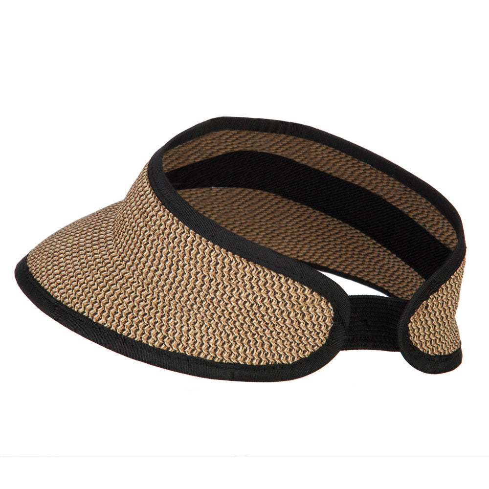 UPF 50+ Women's Paper Braid Elastic Back Visor