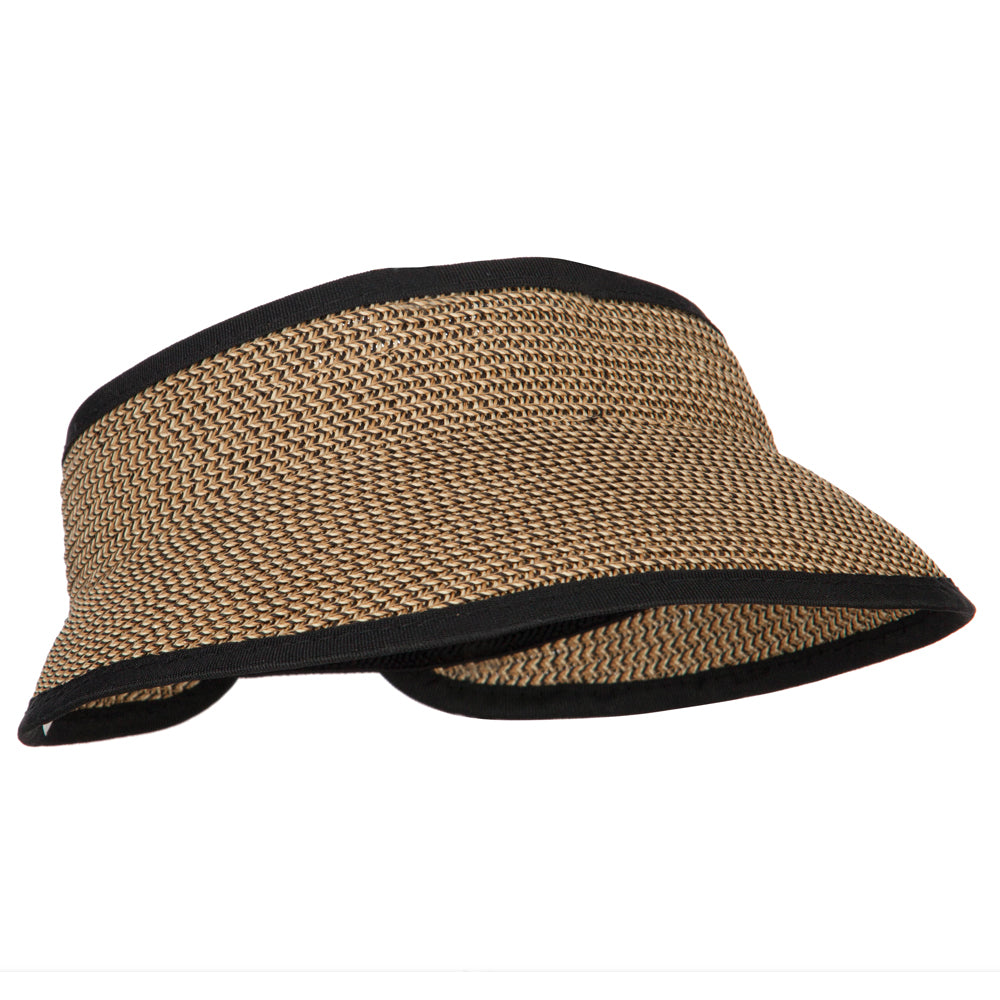 UPF 50+ Women's Paper Braid Elastic Back Visor