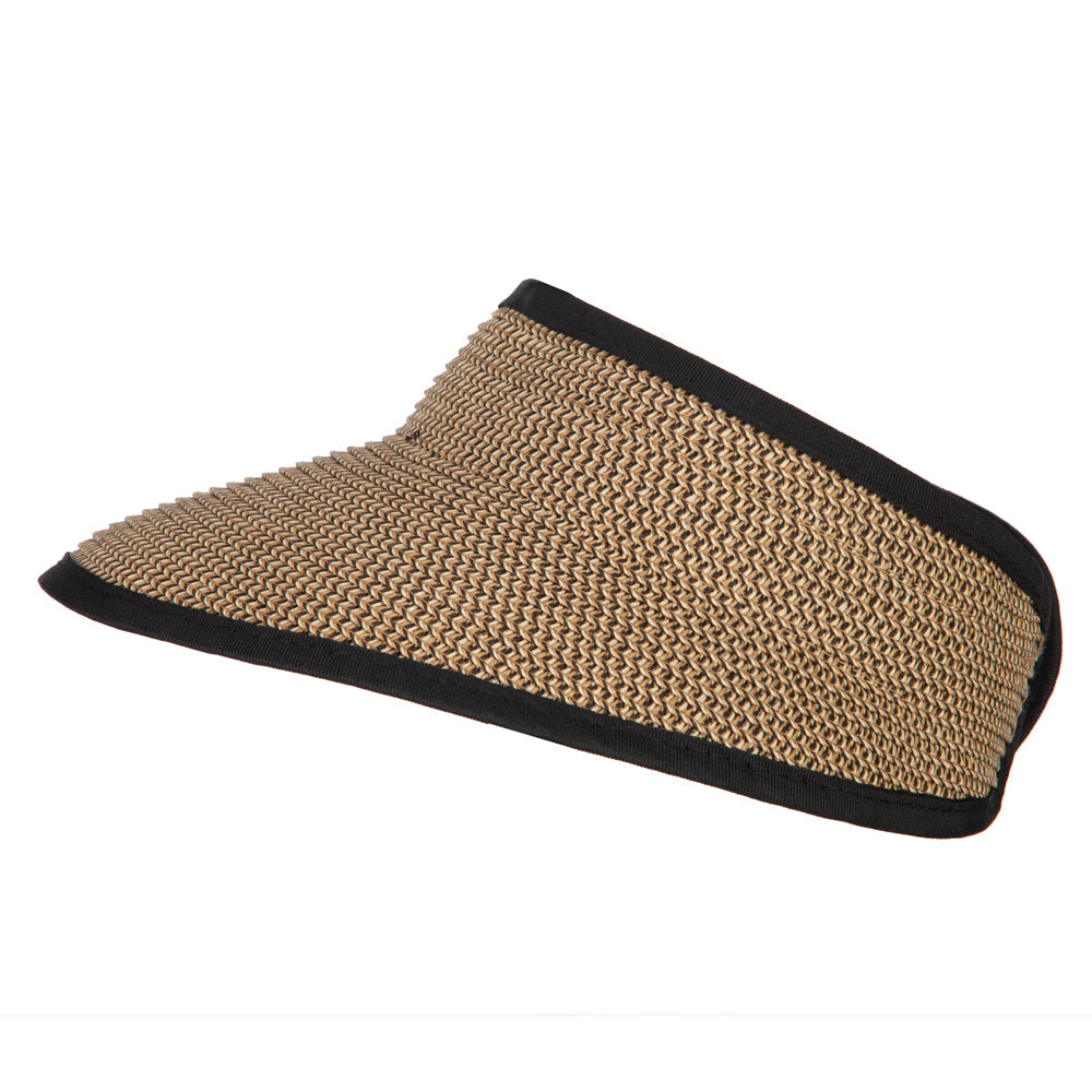 UPF 50+ Women's Paper Braid Elastic Back Visor