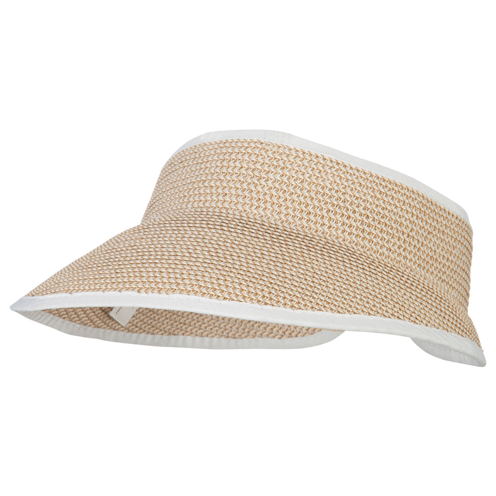 UPF 50+ Women's Paper Braid Elastic Back Visor