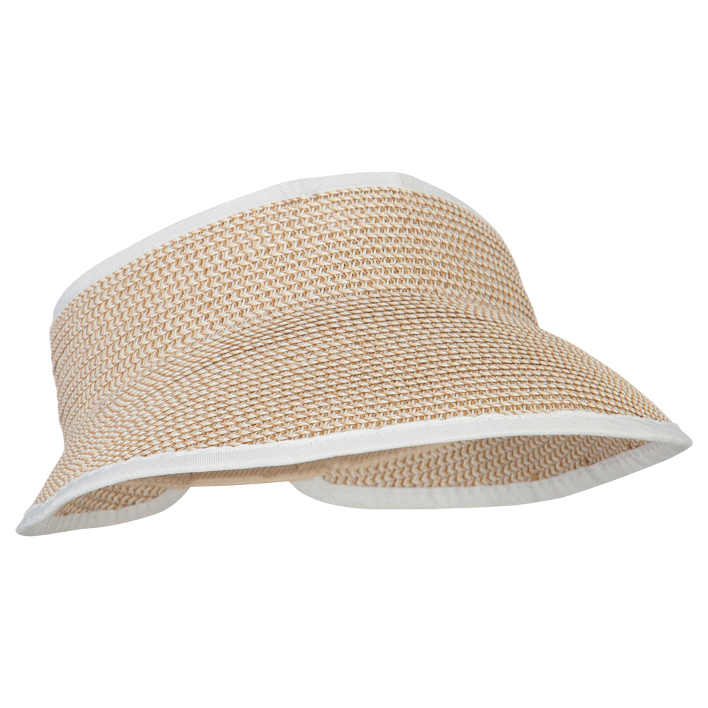 UPF 50+ Women's Paper Braid Elastic Back Visor