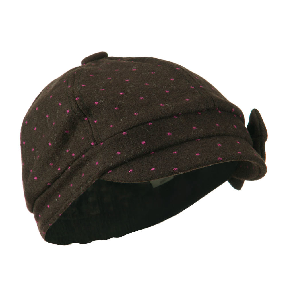 Girl's Polka Dots Bow Cabby Cap