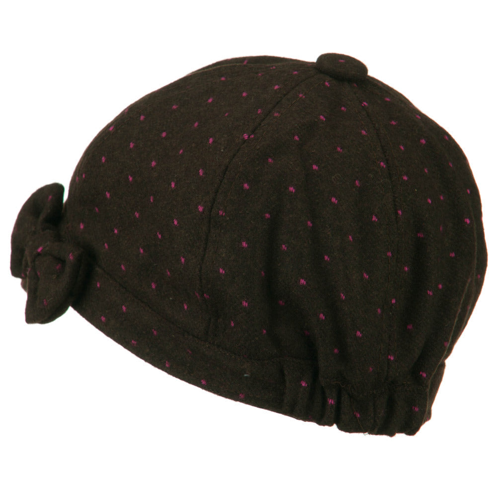 Gaby Polka Dot Bow Cabbie Cap