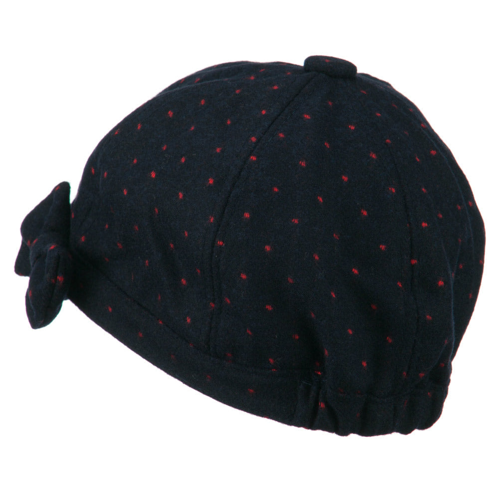 Gaby Polka Dot Bow Cabbie Cap