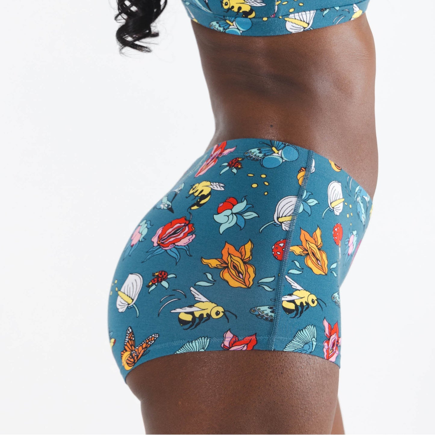 The Pollination Station | Birds and Bees Modal Boyshort Underwear